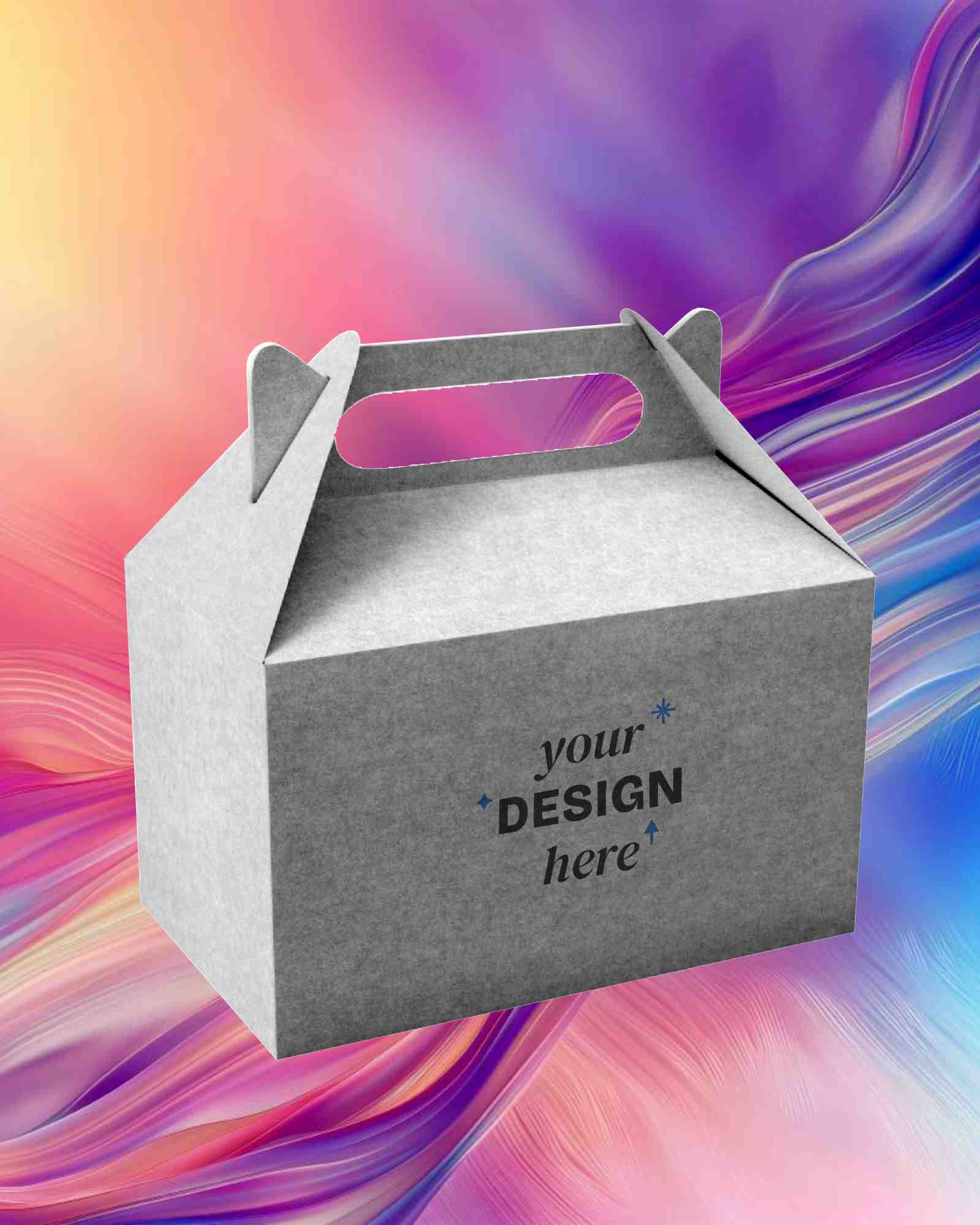 carry box mockup in professional studio photography