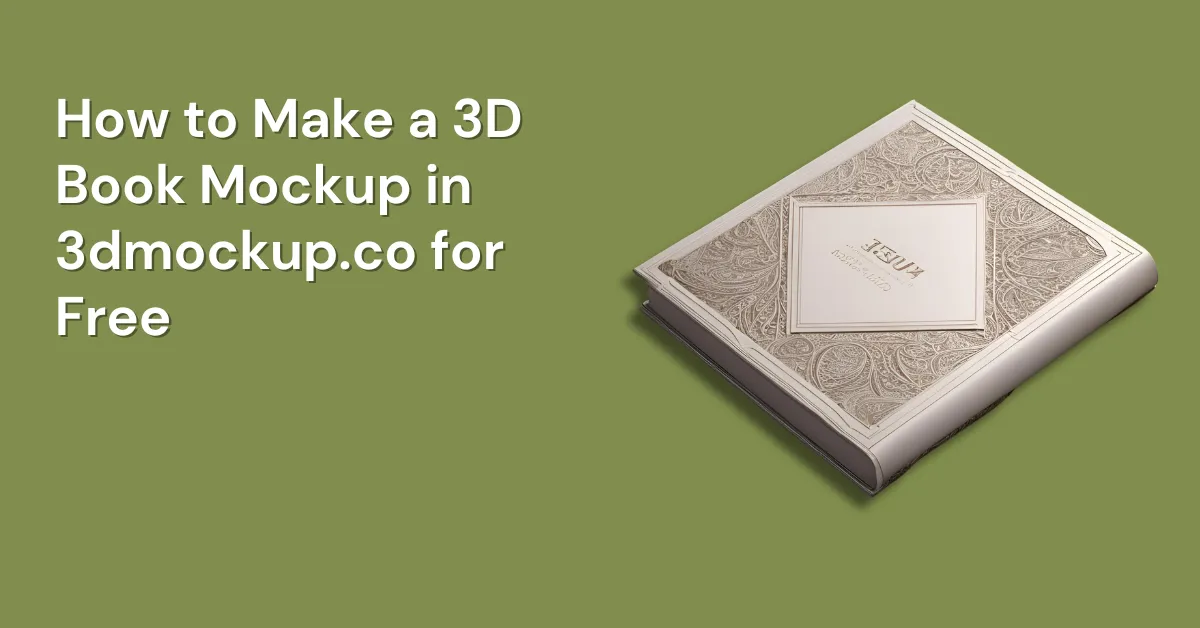 how to make a 3d book mockup