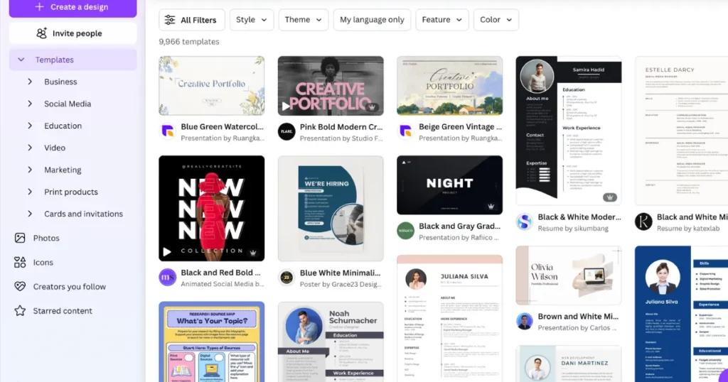 upload your mockups to canva to create social media posts