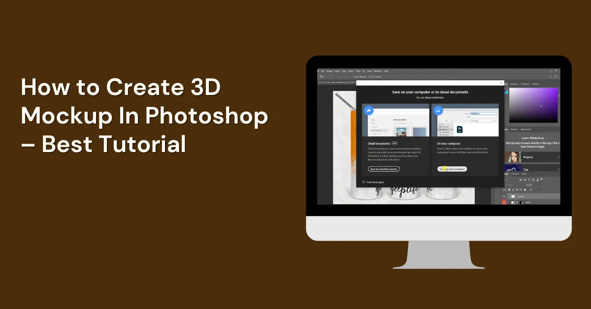 how to create 3d mockup in photoshop