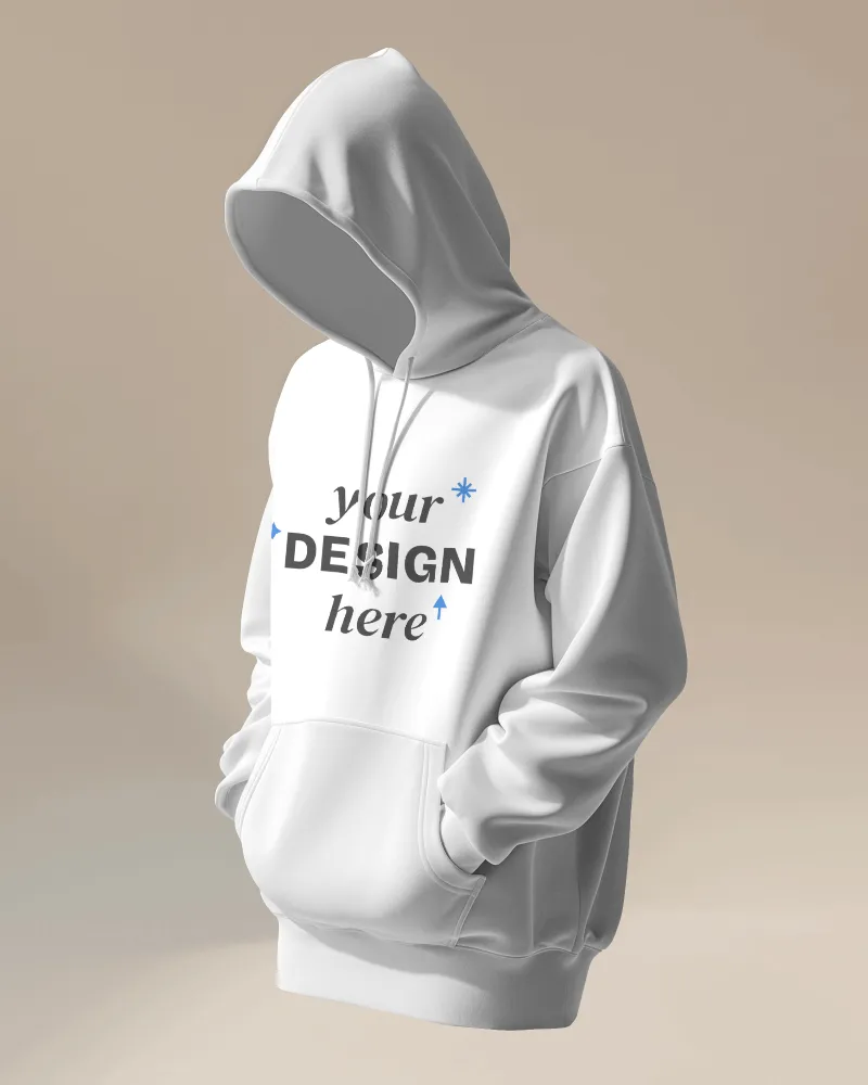 floating 3d hoodie mockup