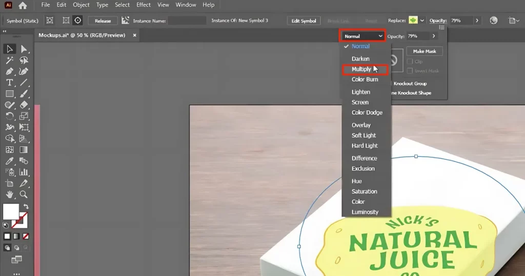 change the opacity or choose a blending mode like multiply