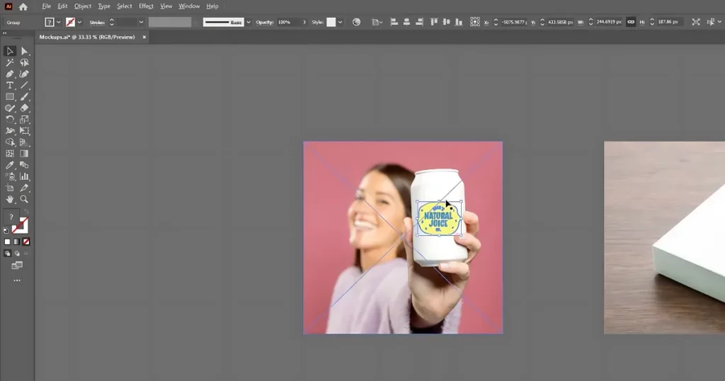 place your design on a pop can