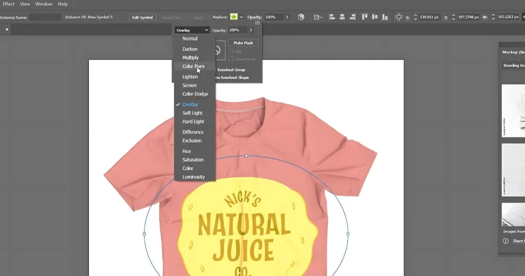 tweak the tshirt mockup