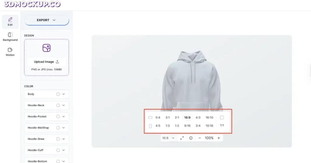 change aspect ratio