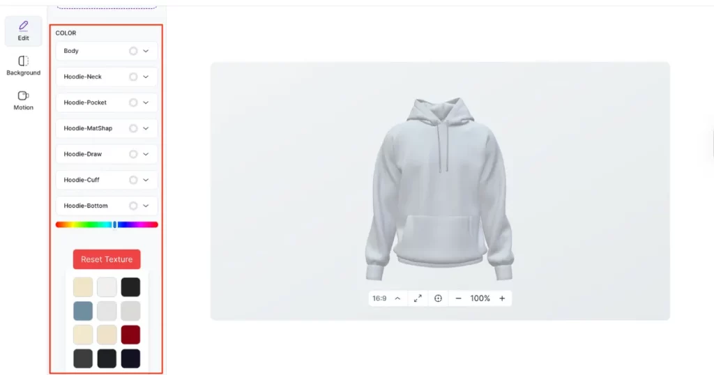 change hoodie colors