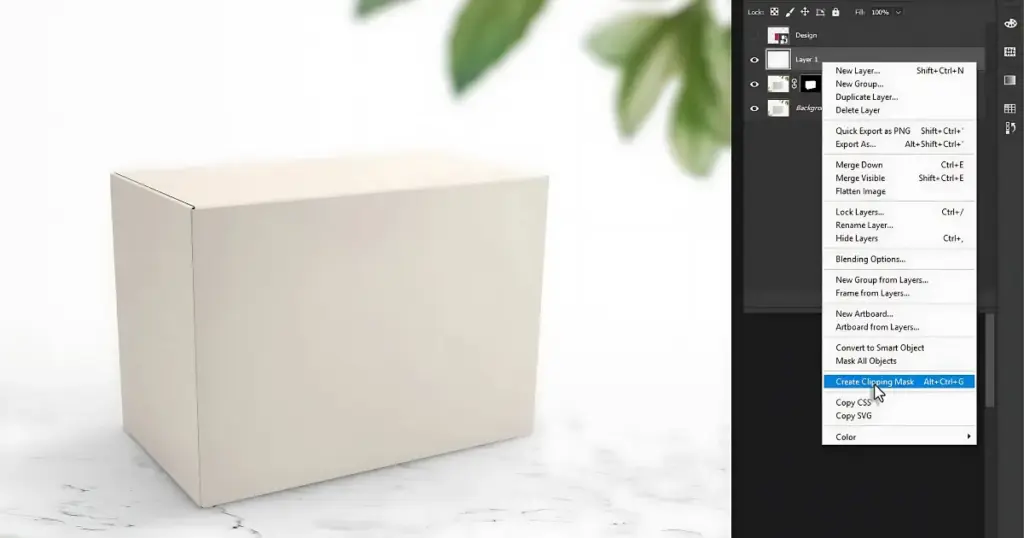 create a clipping mask