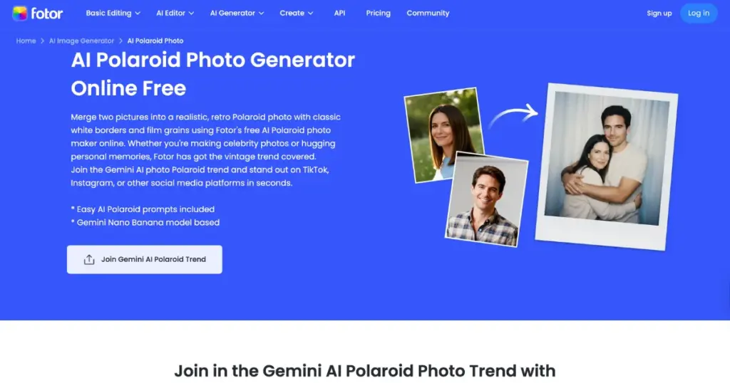 fotor's polaroid picture frames