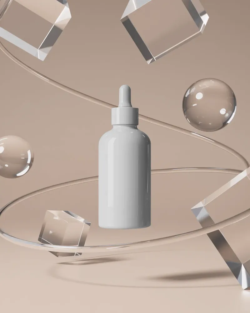 3d bottle packaging mockup