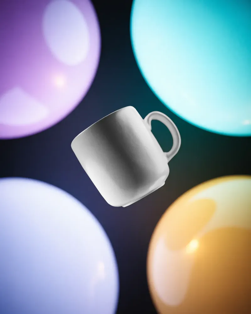 3d ceramic coffee mug mockup