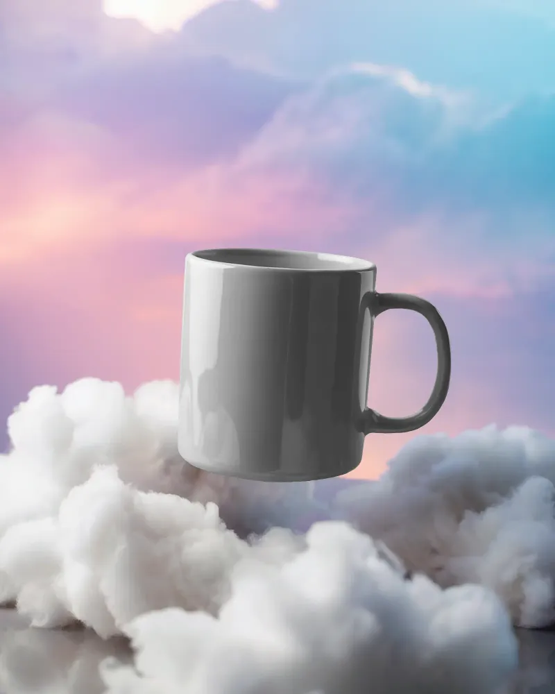 realistic 3d ceramic coffee mug mockup
