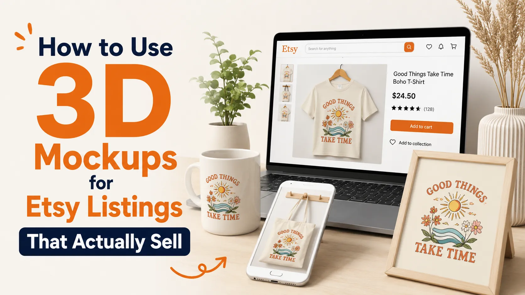 How to Use 3D Mockups for Etsy Listings That Actually Sell