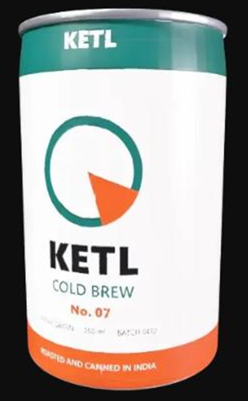 Meshy AI 3D model of the KETL can with texture enabled, showing legible large text and blurred fine print